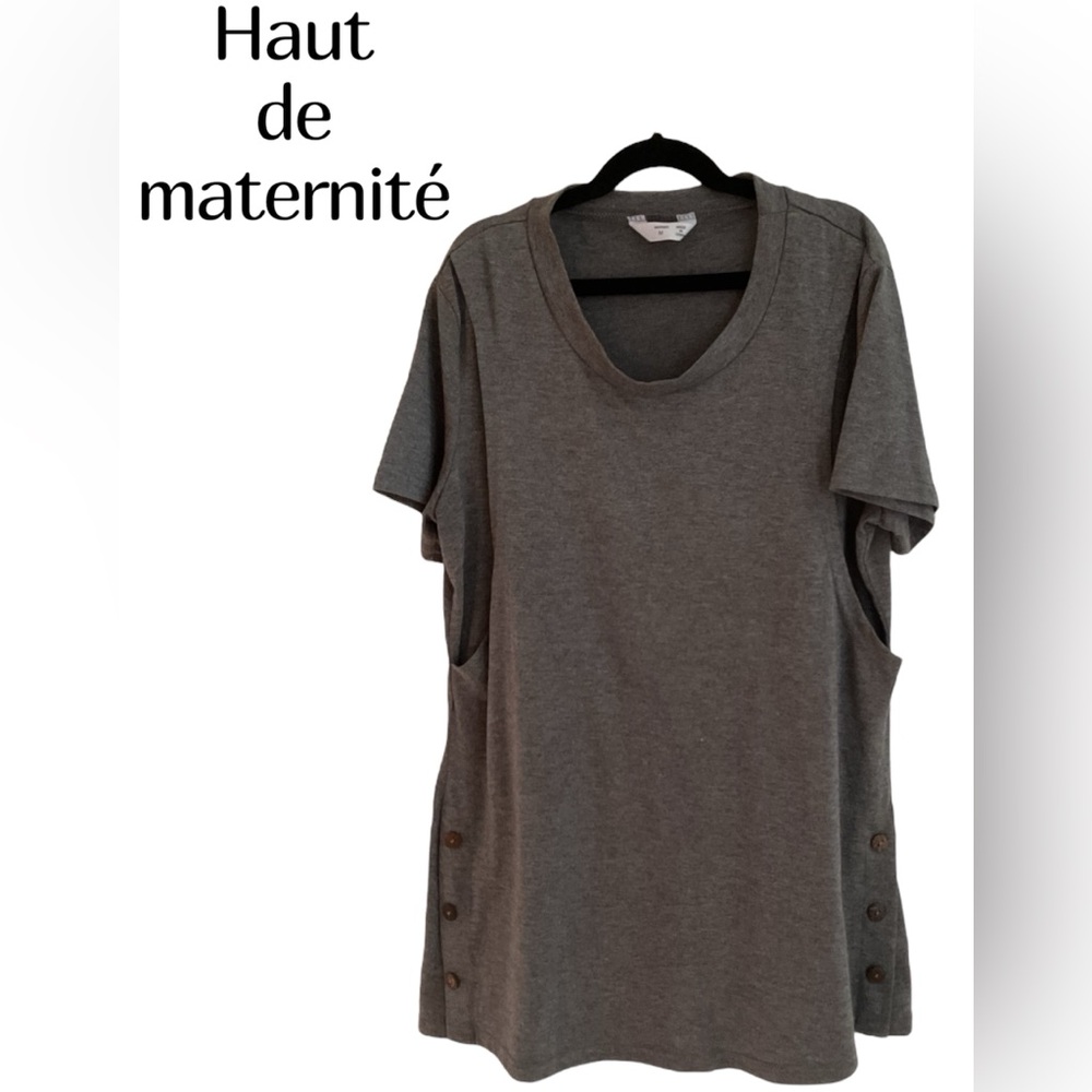 Elegant♥️Gray Maternity Tee